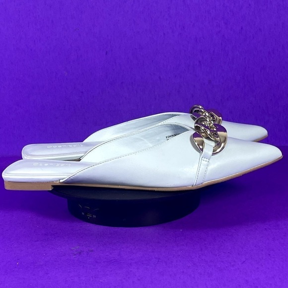 Open Edit Women's Baby Blue Kristina Pointed Toe Mule Shoe Size 7.5-NEW - Picture 1 of 10